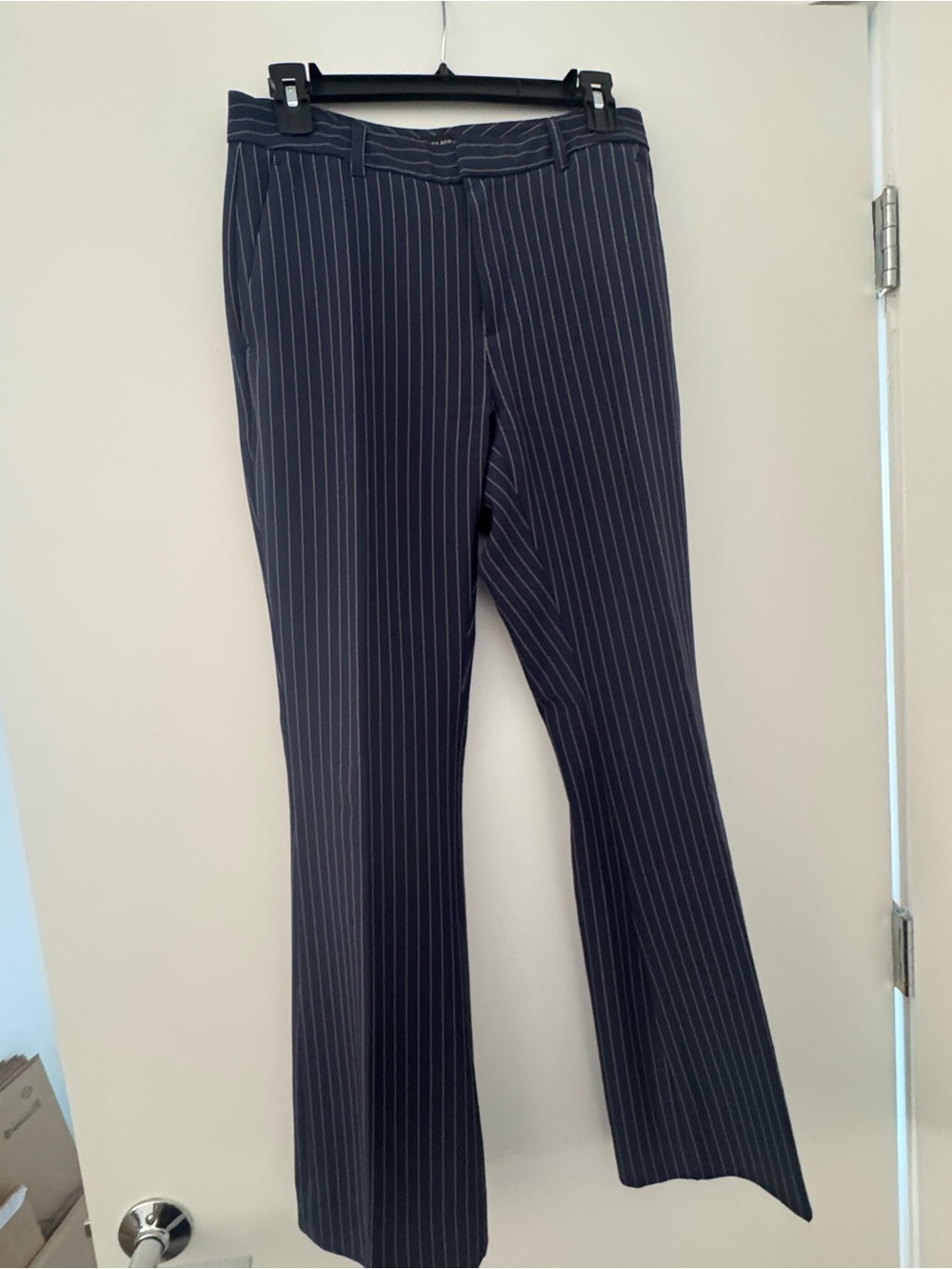 Navy Pinstripe Women's Dress Pants